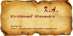 Kirchknopf Alexandra névjegykártya