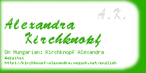 alexandra kirchknopf business card